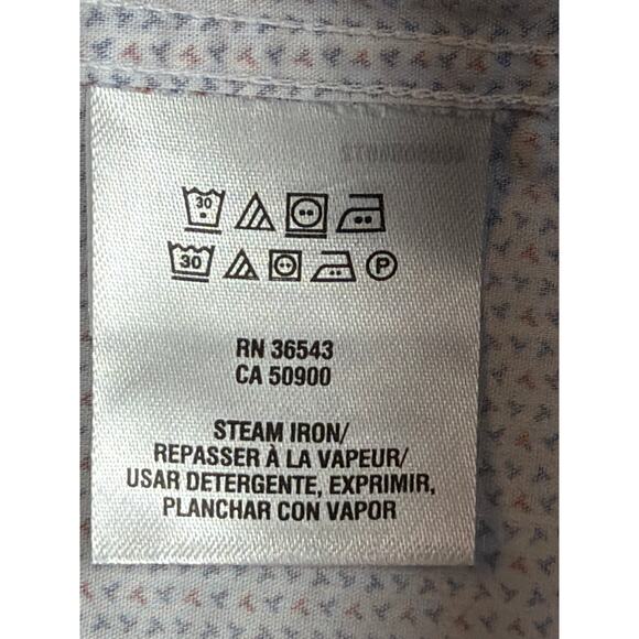 Tommy Hilfiger Slim Fit Stretch Button Down Long Sleeve Shirt Mens LG 16 - Picture 6 of 8